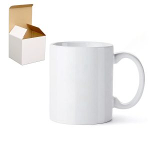 11oz Sublimation Mug Sublimation Blank Ceramic Mug logo Printed Coffee Cups White Sublimation Coating Mugs